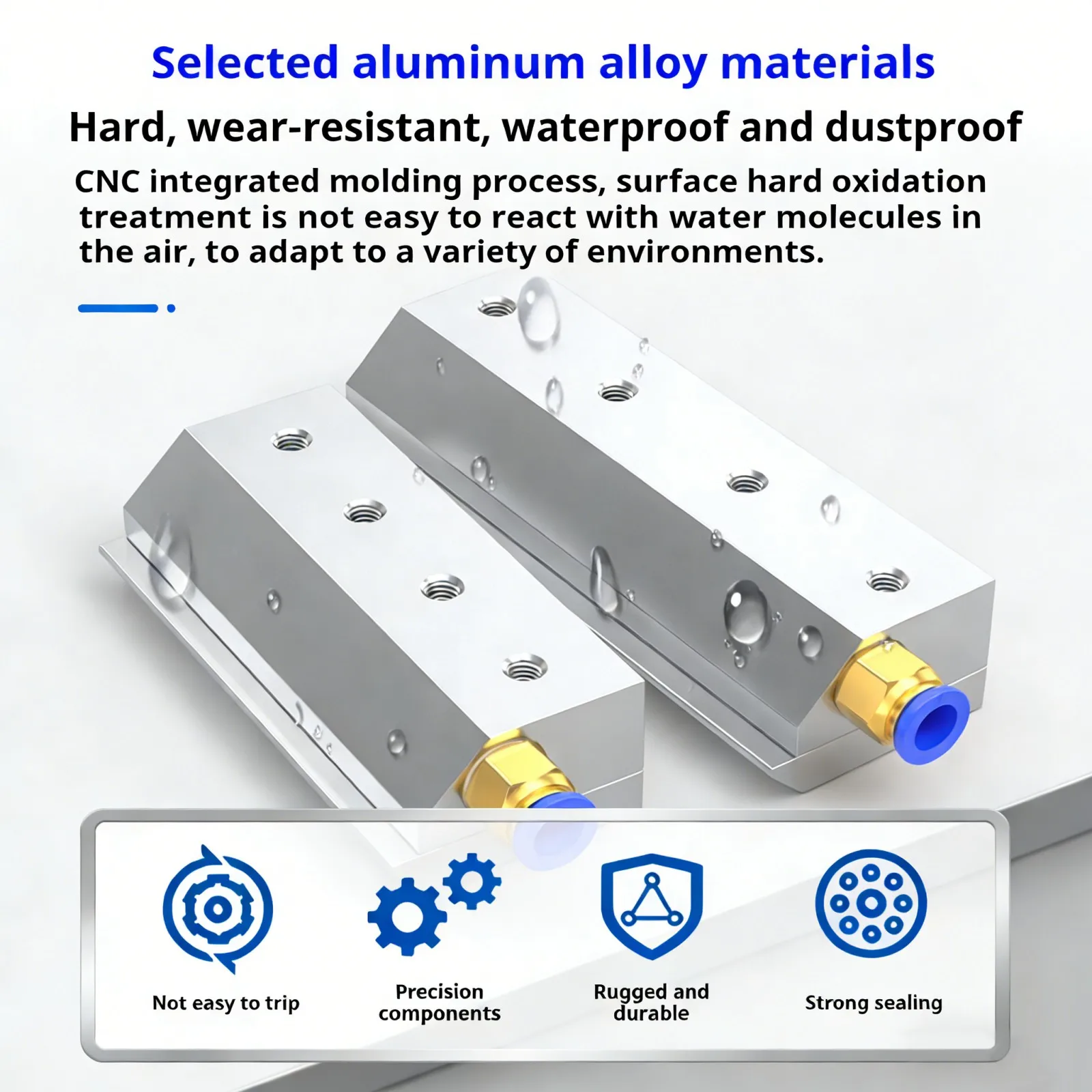 100mm-500mm Aluminum Alloy Air Knife, Wind Knife, Compressed Air Industrial Nozzle, High-Pressure Blow Water Dust Removal