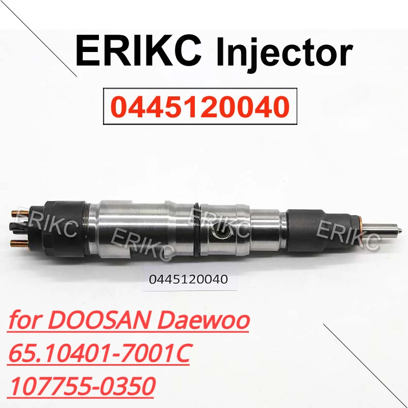 ERIKC 0445 120 040 Fuel Injection Nozzle 0 445 120 040 Common Rail Diesel Injector 0445120040 FOR DAEWOO DOOSAN 65.10401-7001C