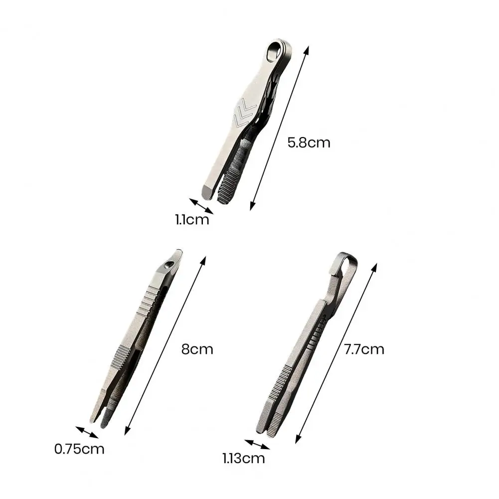 Alloy Tweezers Compact Alloy Small Tweezers Corrosion Resistant Non-slip Design Portable Mini Tweezers for Precision Grooming