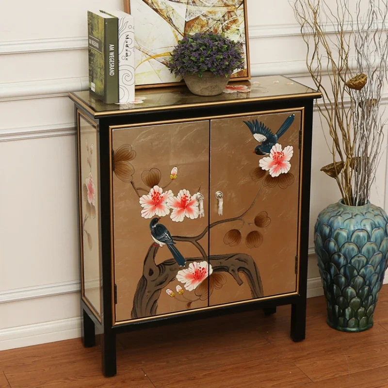 

Sitting Room Sideboard Side Narrow Curio Locker Solid Wood Storage