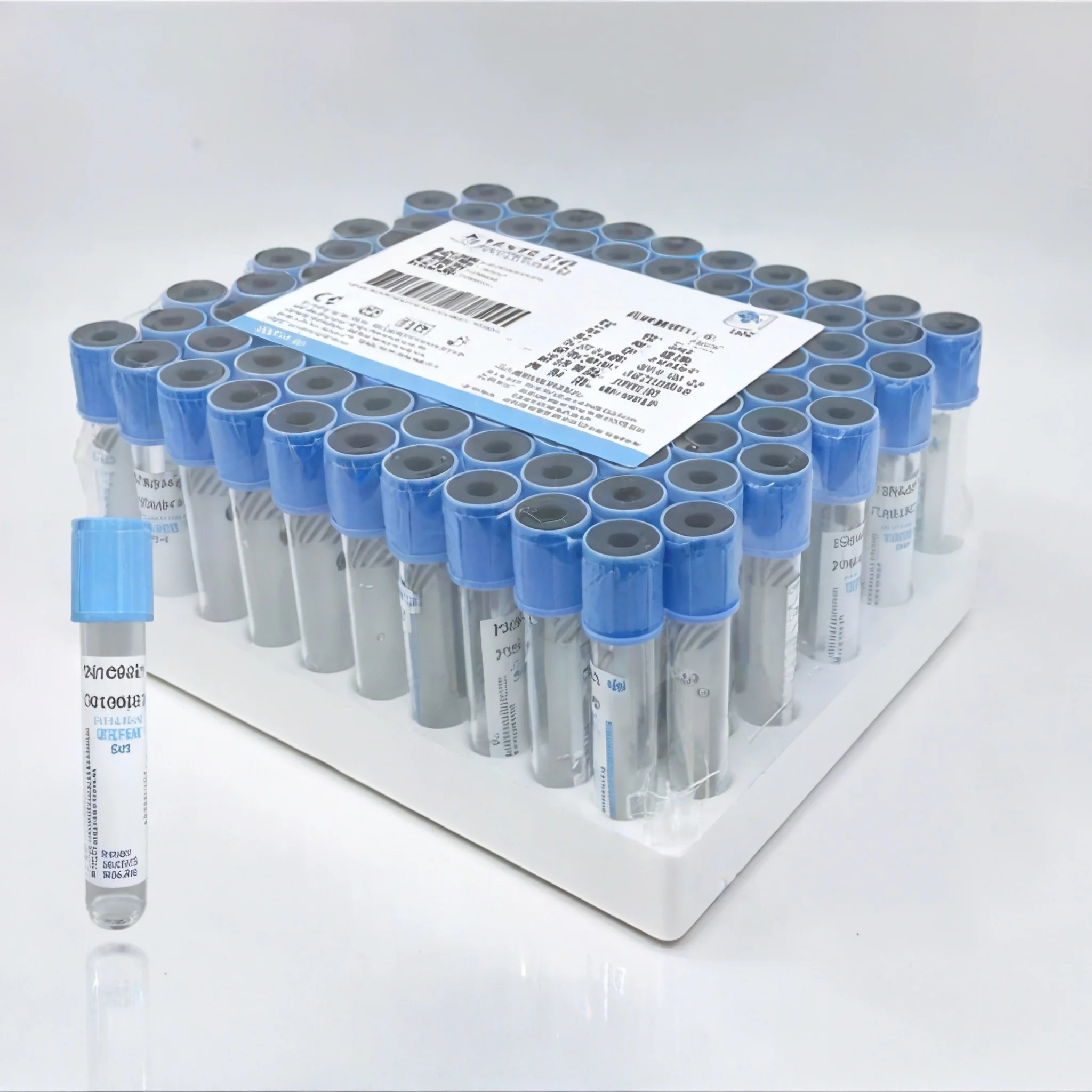

10ml/5ml/2ml Sterile Buffered Sodium Citrate 1:9 Blood Collection Coagulation Tubes 100pcs for Pet and Animal Laboratory Use