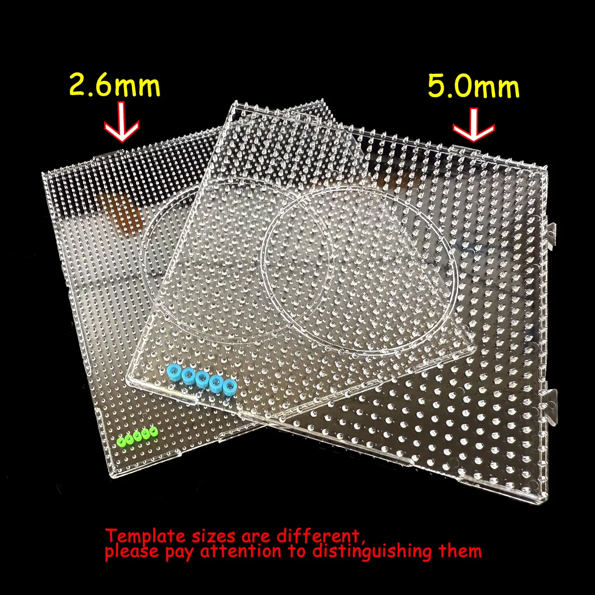 4/6/9 шт. 2,6 мм Perler Hama бусины перфорированная доска прозрачная доска для бисероплетения изготовление ювелирных изделий гладильные пиксельные головоломки 3D игрушки подарок для детей