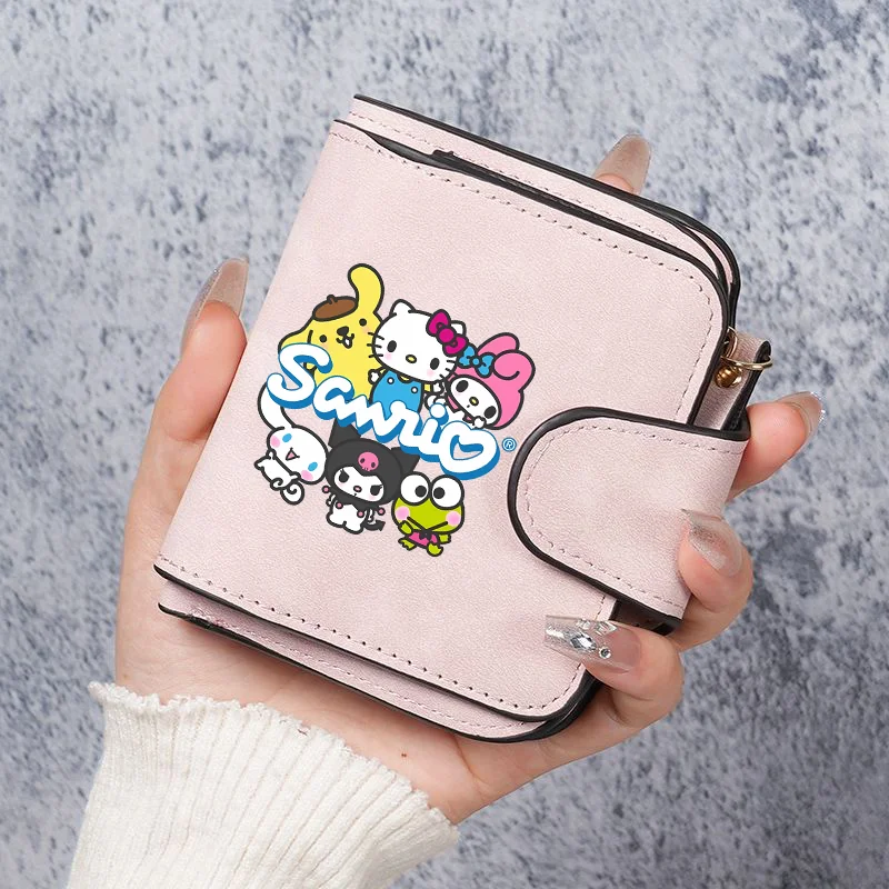 Hello Kitty Women Short Wallets SanrioCoin Purse Bags for Men Female Wallet Lady Money Bag Wallets for Girl Purse Wallets Gift