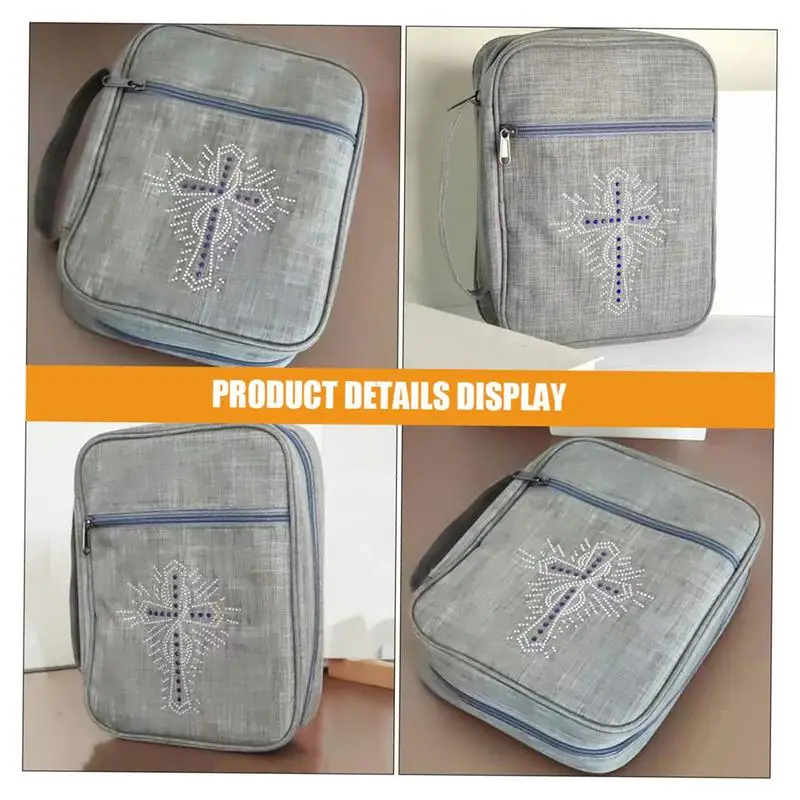 Bolsa de transporte de la Biblia, contenedor lavable de gran capacidad, reutilizable, a prueba de polvo, para guardar libros, documentos