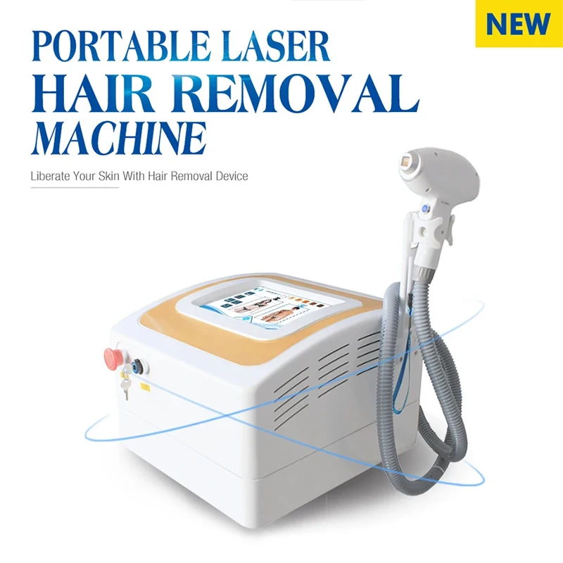 

Portable 808 Diode Laser Hair Removal Machine Permanent Painless Epilator Skin Rejuvenation Ice Cooling Beauty Equipment