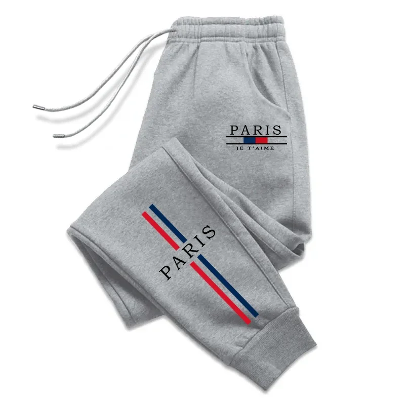 

Men's Four Season Casual Sports Jogging Pants Male Urban Fashion Trousers High Quality Paris Printed Home Outdoor Sweatpants