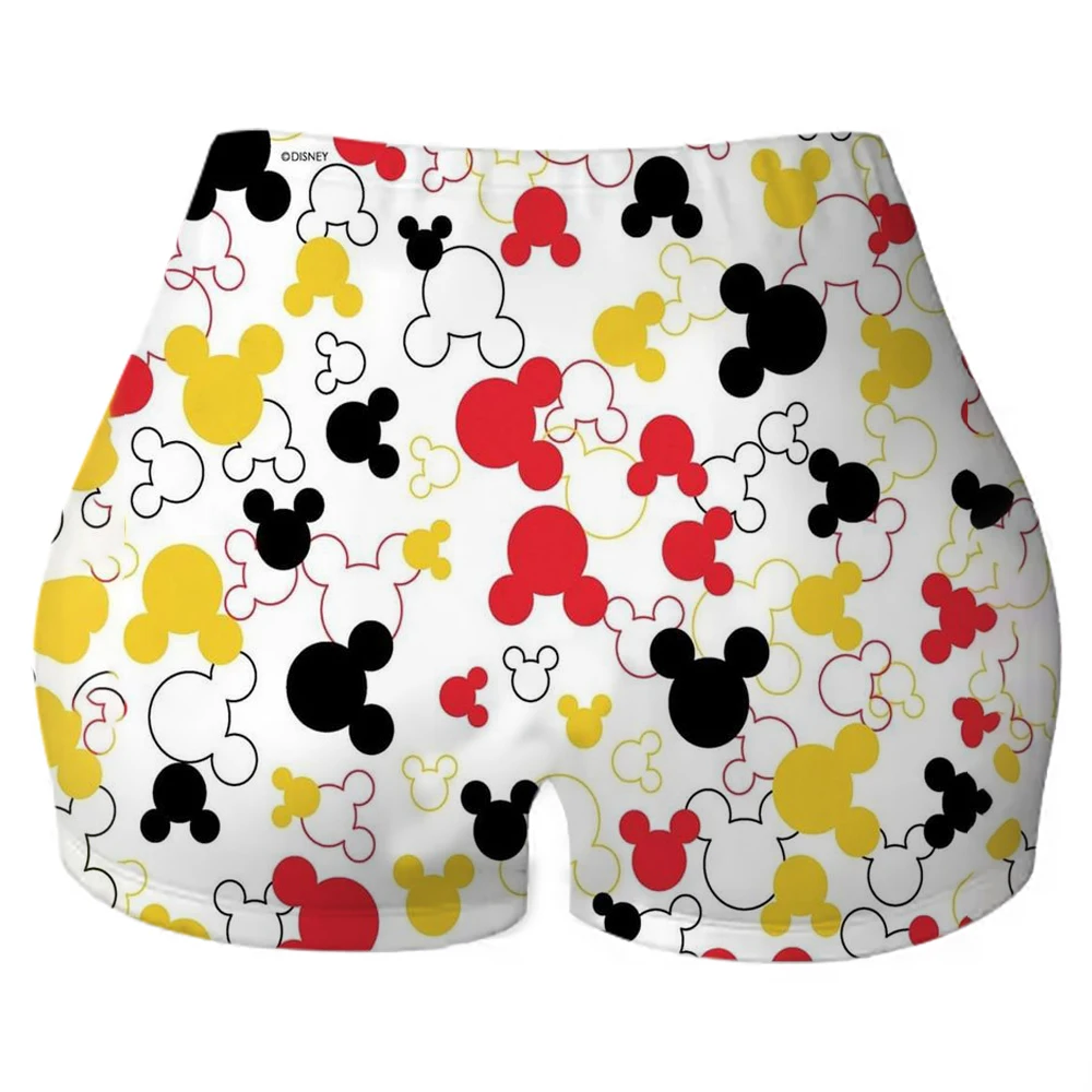 Pantalones cortos de entrenamiento personalizados de Minnie Mouse Mickey Mouse para mujer, pantalones cortos de yoga para correr, gimnasio, voleibol