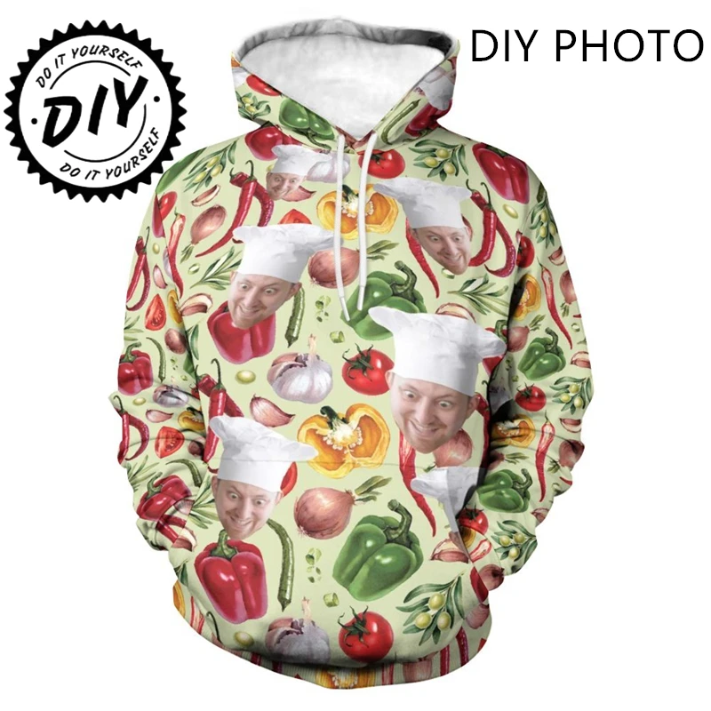 

Funny Custom Image 3D Printed Hoodie For Men Clothes Diy Your Photo Sweatshirts Personalized Design Hoody Customized Unisex Tops