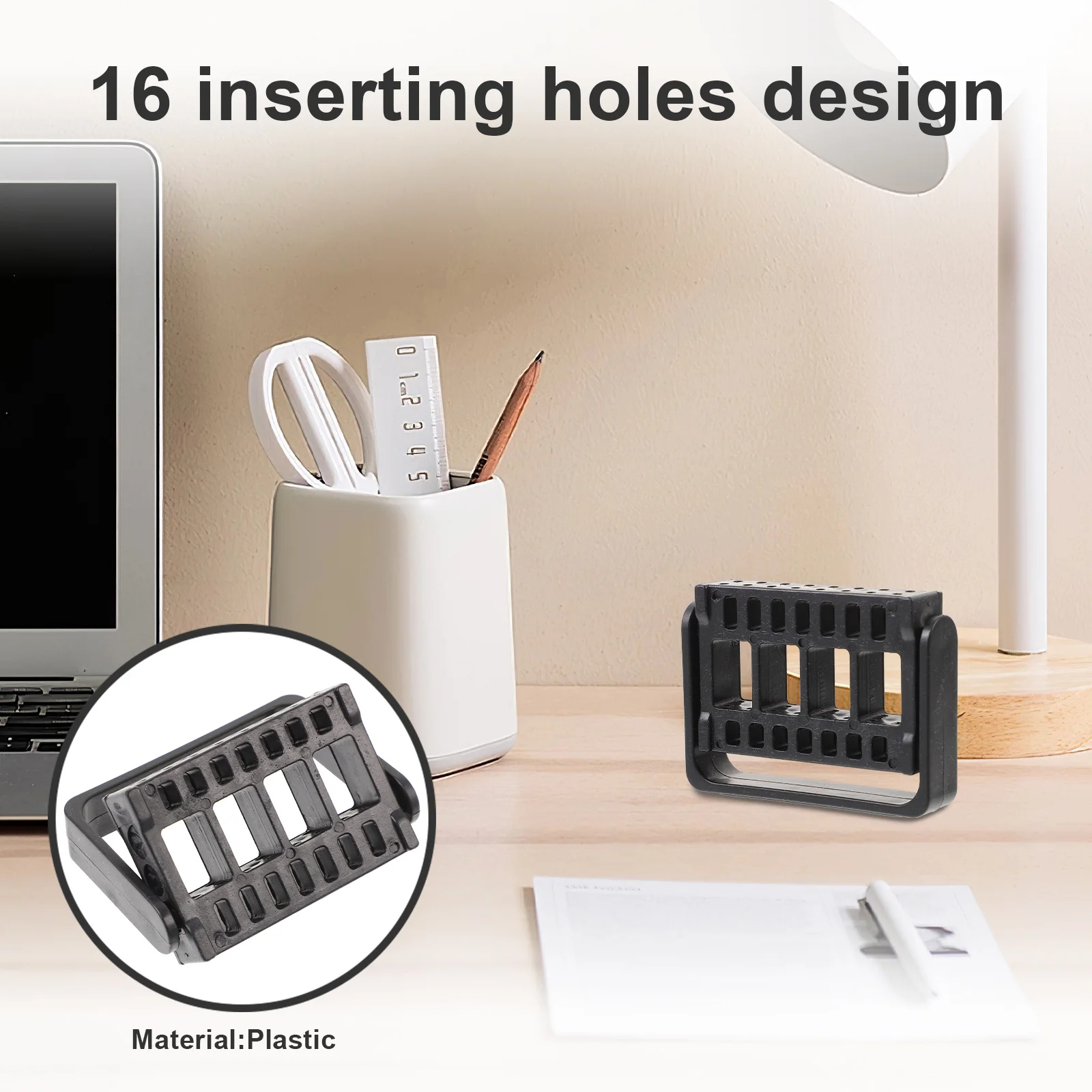 

Nail Grinding Head Holder 16 Holes Durable Manicure Tool Box Lightweight Storage For Grinding Tools Organizer Case Black