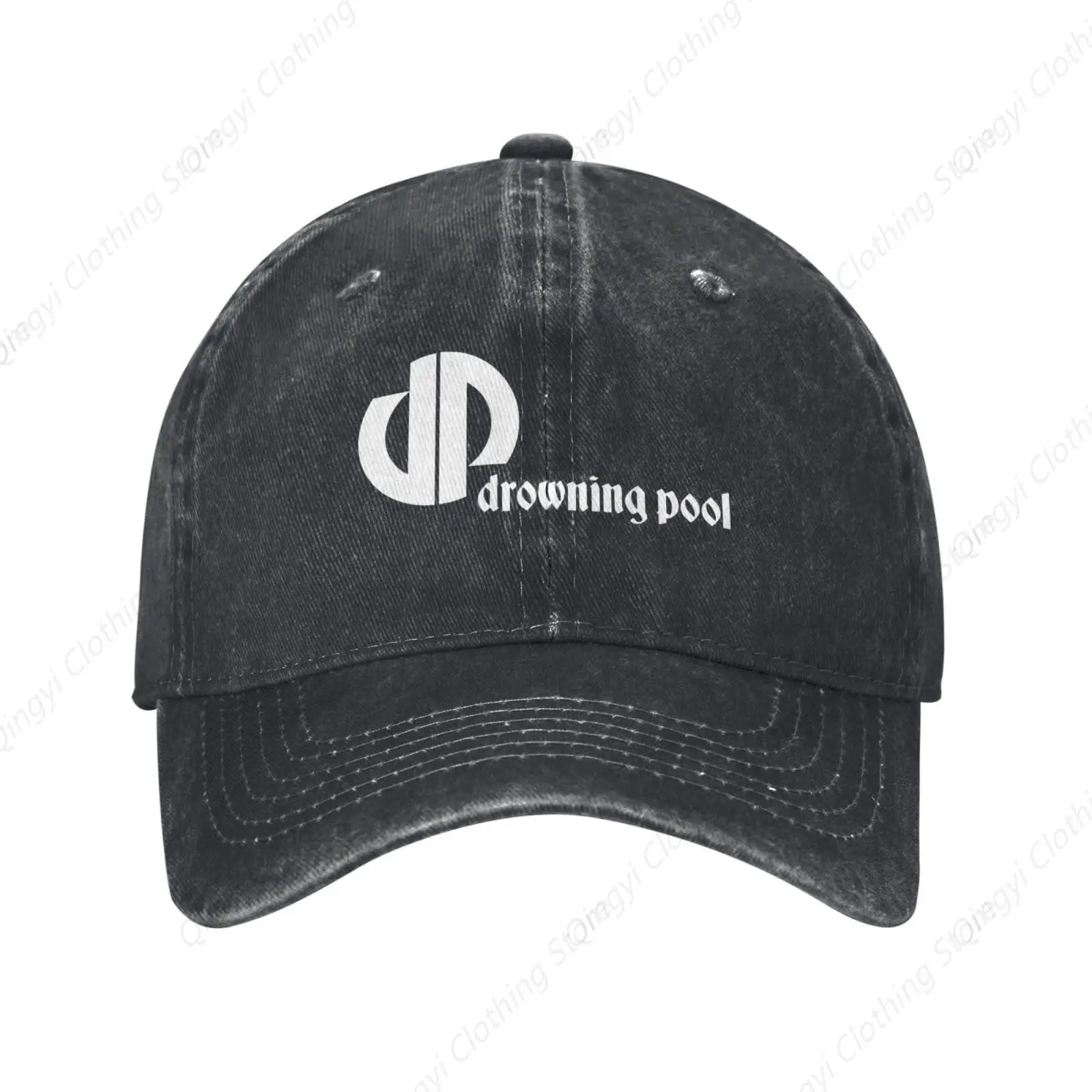 Drowning Band Pool Cowboy Hat Classic Baseball Cap for Men Women Cotton Truck Hats Adjustable Casquette Daily Caps Black