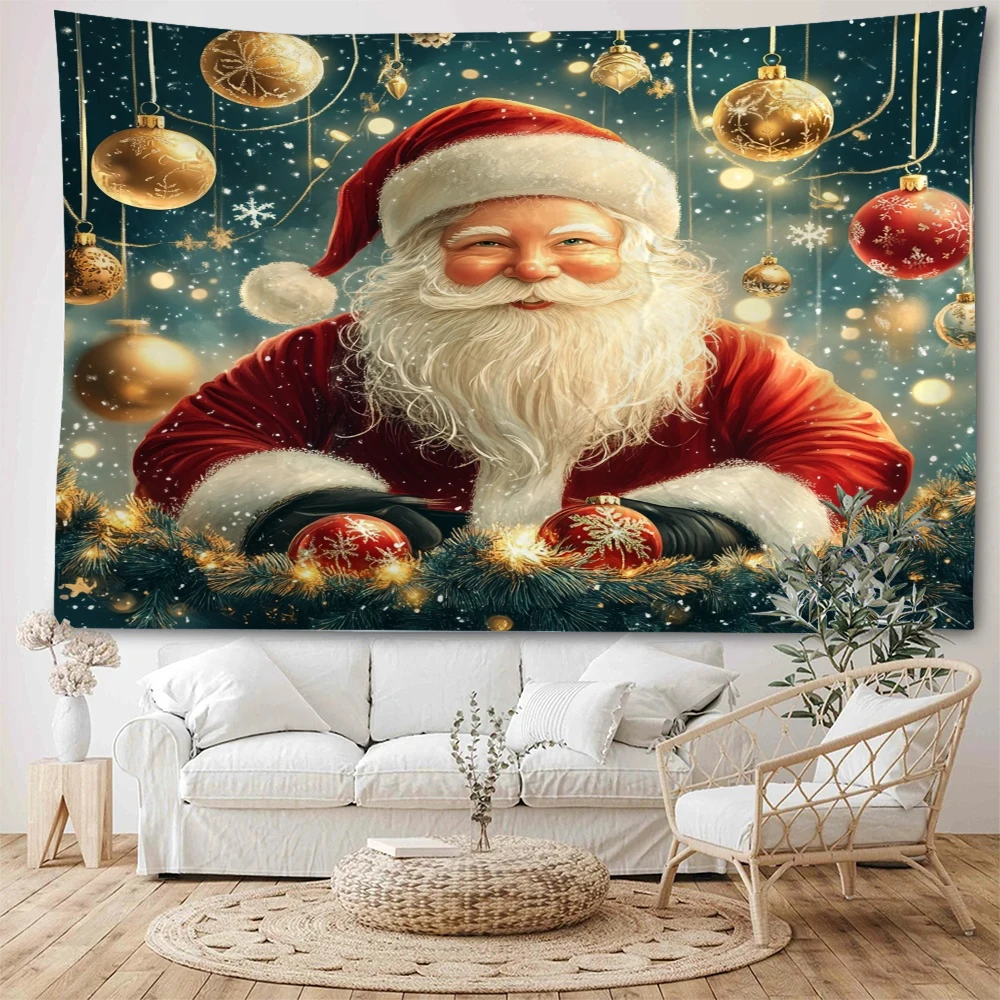 Christmas Eve Carnival Santa Claus Carnival Background Decoration Tapestry Christmas Background Home Decoration