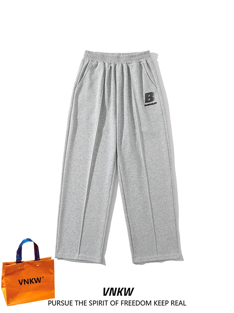 

Модные повседневные мужские свободные брюки с широкими штанинами, весенне-летние, в американском стиле, свободного кроя, спортивные, для пар, прямые, удлиненные