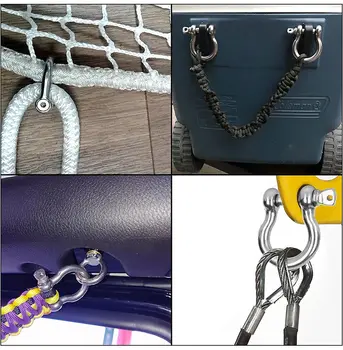 5個帆船卸扣 D形船首卸扣 304不鏽鋼防鏽螺絲銷錨船首卸扣U型環 歐式 10 最佳銷售 鐐銬 - №3