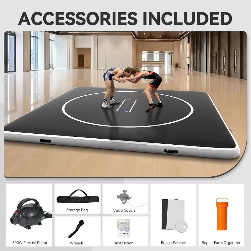 Custom Sizes PVC Inflatable Wrestling Mat BJJ MMA Judo Boxing Unisex Sport Mat Somersault Air Cushion, Wrestling Training Mat