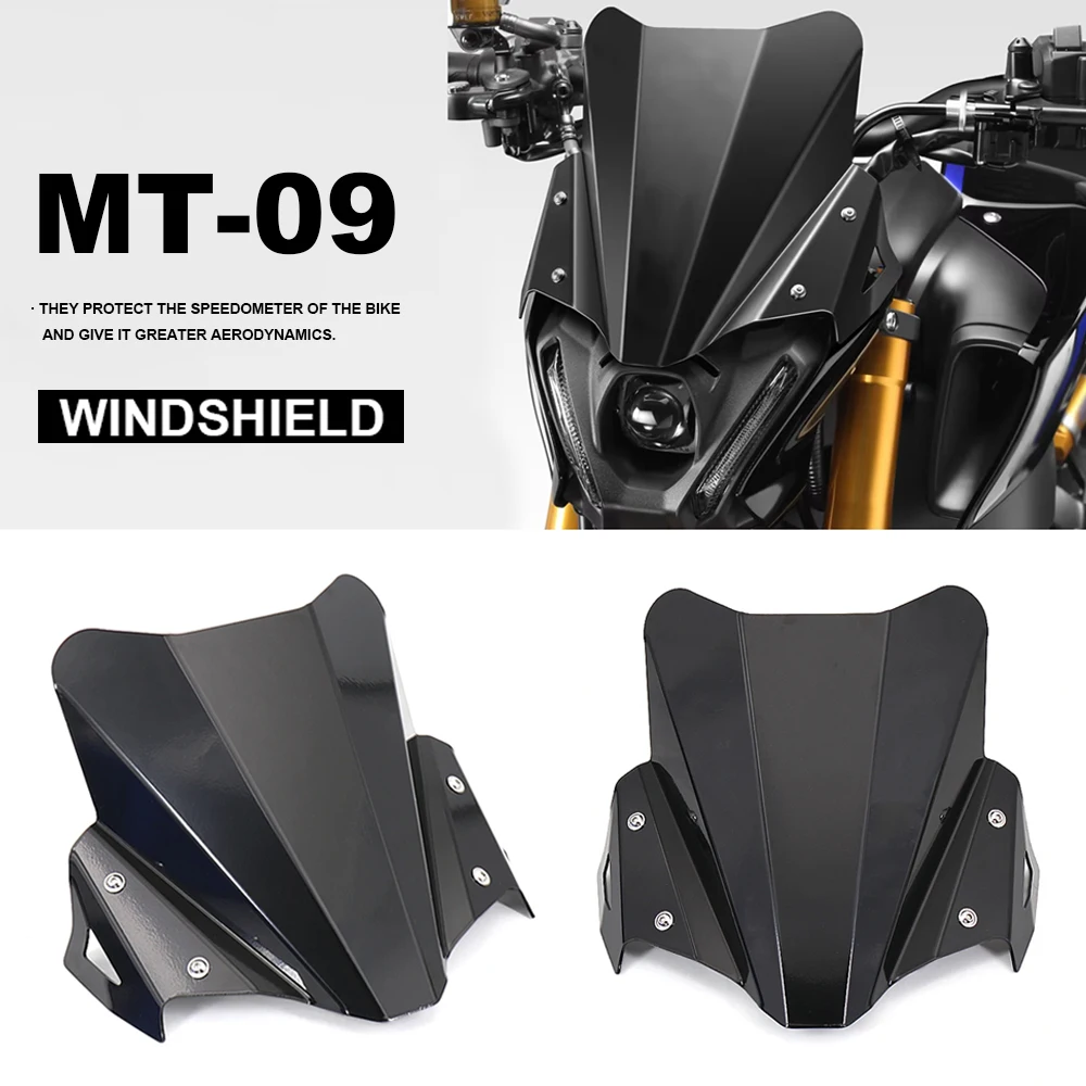 

FOR YAMAHA FOR MT09 MT 09 MT-09 SP Motorcycle Windscreen Accessories Windshield Wind Shield Deflector 2021 2022