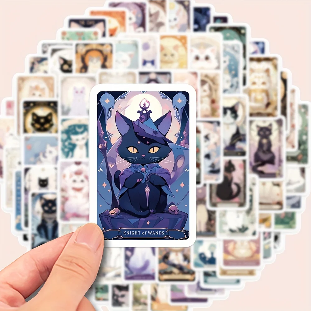78pcs new cartoon cat tarot card graffiti stickers decorated guitar notebook luggage DIY waterproof stickers