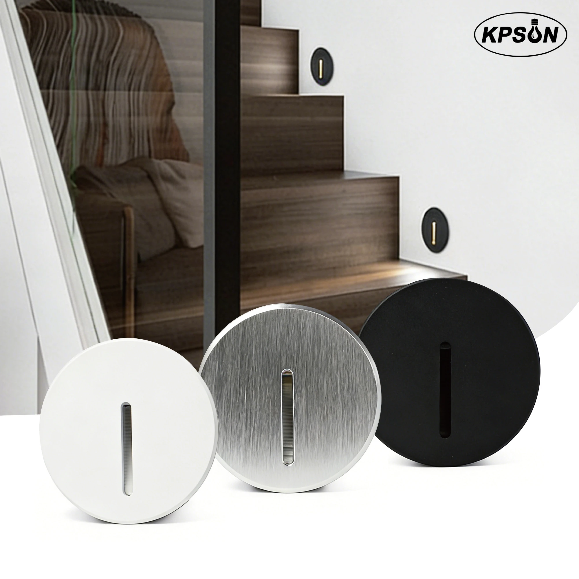 IP65 Waterproof Recessed LED Stair Light 3W 110-240V Aluminum Foot Lamp 3 Color Temperature for Indoor Outdoor Stairs
