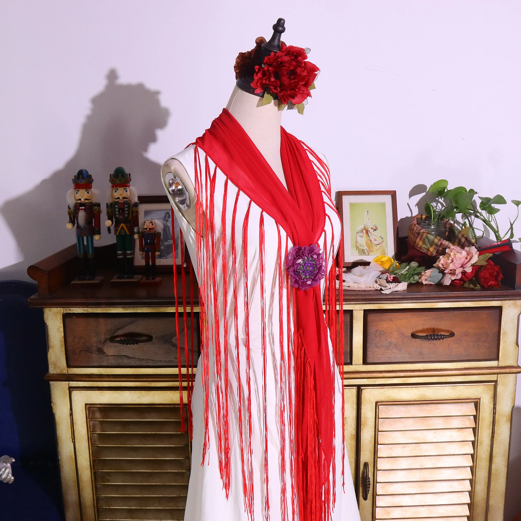 Chusta flamenco z frędzlami Show 2021 Nowość CBD64