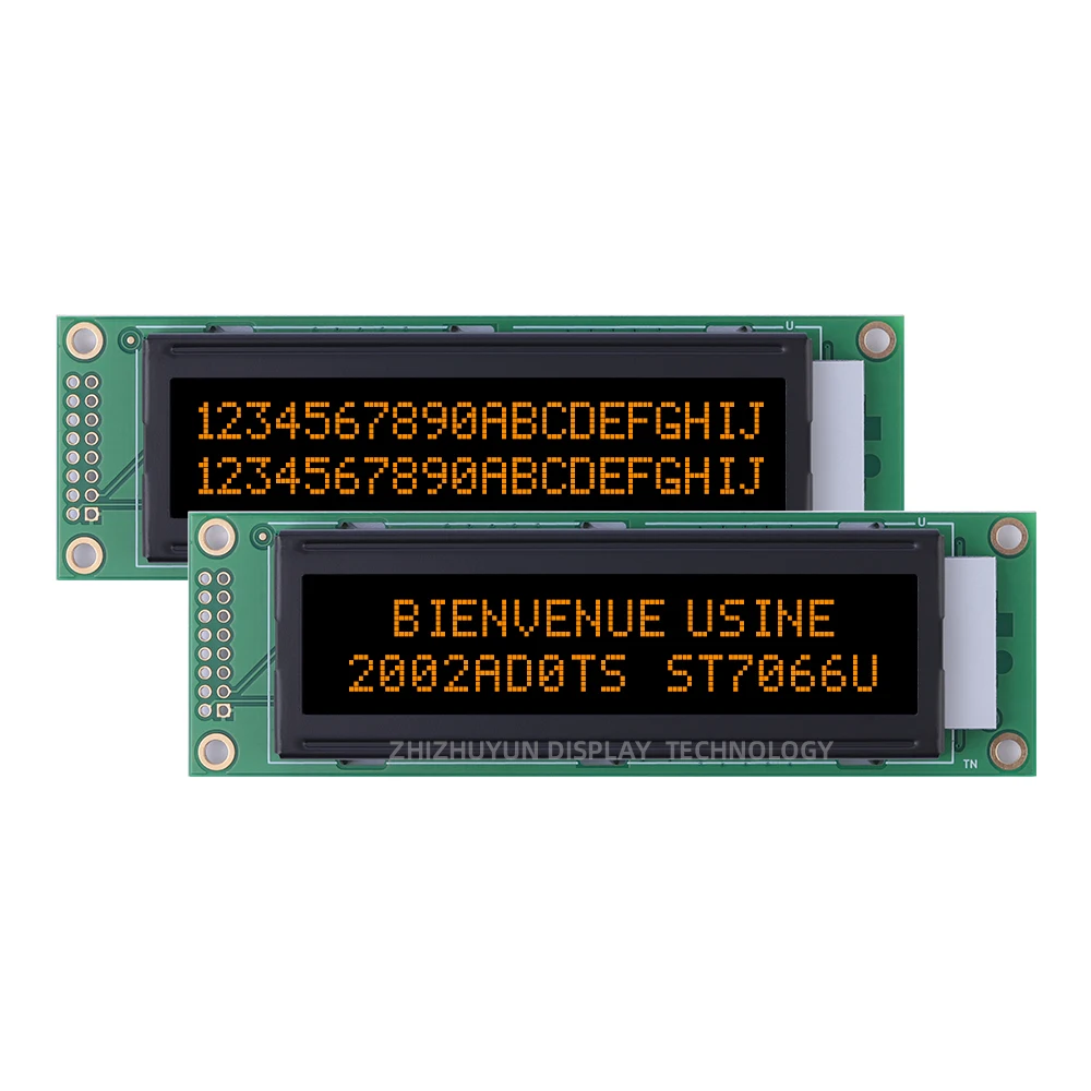 Módulo LCD de caracteres europeos, amplificador de Audio BTN, película negra, palabra blanca, pantalla, módulo de interfaz de doble fila, 2002A