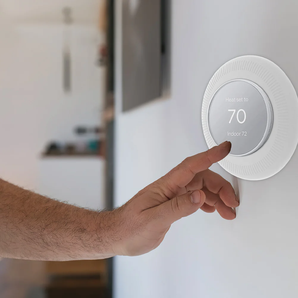 2pcs Nest Thermostat Wall Plate Cover Trim Kit Backplate Accessories White Silicone Protective Plate for Smart Temperature