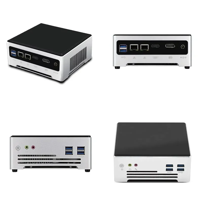 I9-10885H DDR4 Aluminum Thin Client PC 6USB 4K Dual LAN Soft Router X86 Industrial Fanless MINI PC Embedded Computer