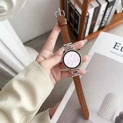 18mm 20mm 22 Women Leather Strap For Huawei Watch GT 4 41mm Slim Bracelet  For Samsung Galaxy Watch 4 5 6 Girls Correa Wristband