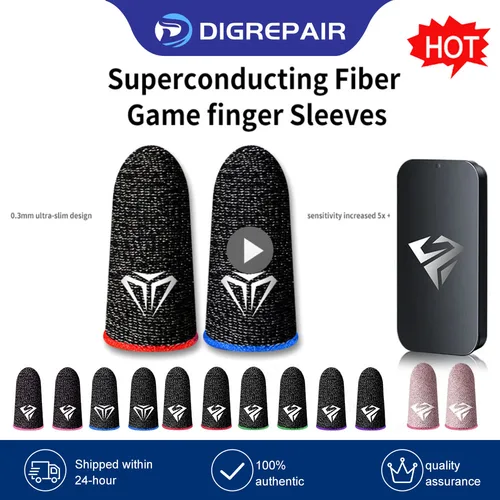 Guantes para juegos móviles, 2 uds., a prueba de sudor, antideslizantes, pantalla táctil, funda para el dedo, transpirable, cubierta para la yema del dedo para jugadores