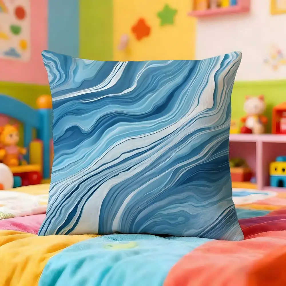Abstract Texture Cushion Cover Premium Soft Pillowcase Skin-Friendly Breathable Multi-Purpose for Home Office Travel