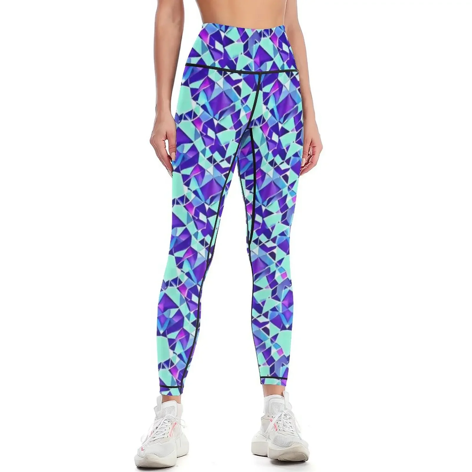 

Seamless Watercolor Triangular Prism Pattern #5 Leggings Female legging pants Legging sexy woman Leginsy push up Womens Leggings