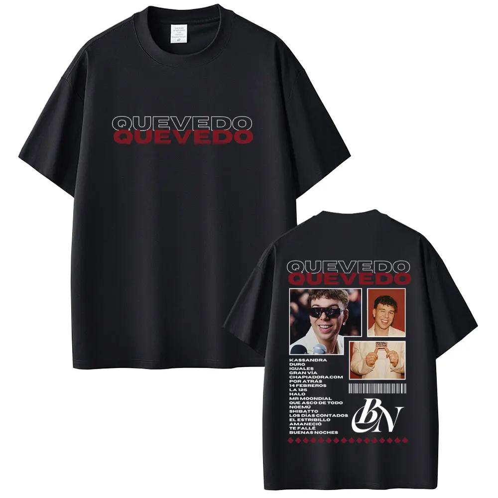 

Rapper Quevedo Buenas Noches Graphic T-shirt Men Women Hip Hop Vintage Oversized Short Sleeve T Shirt Fashion Casual T-shirts