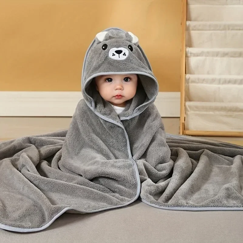 Cartoon Animal Baby Bath Towels Soft Newborn Hooded Towel Blanket Toddler Bathrobe Warm Sleeping Swaddle Wrap for Boys Girls