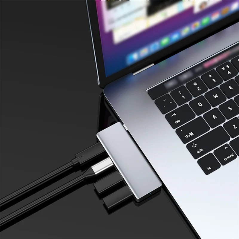 Концентратор HFES 4 в 1 Type-C, 4 порта USB Type C к USB3.2 Gen2, разветвитель, адаптер PD, 10 Гбит/с для Pro Air, ноутбука, настольного ПК