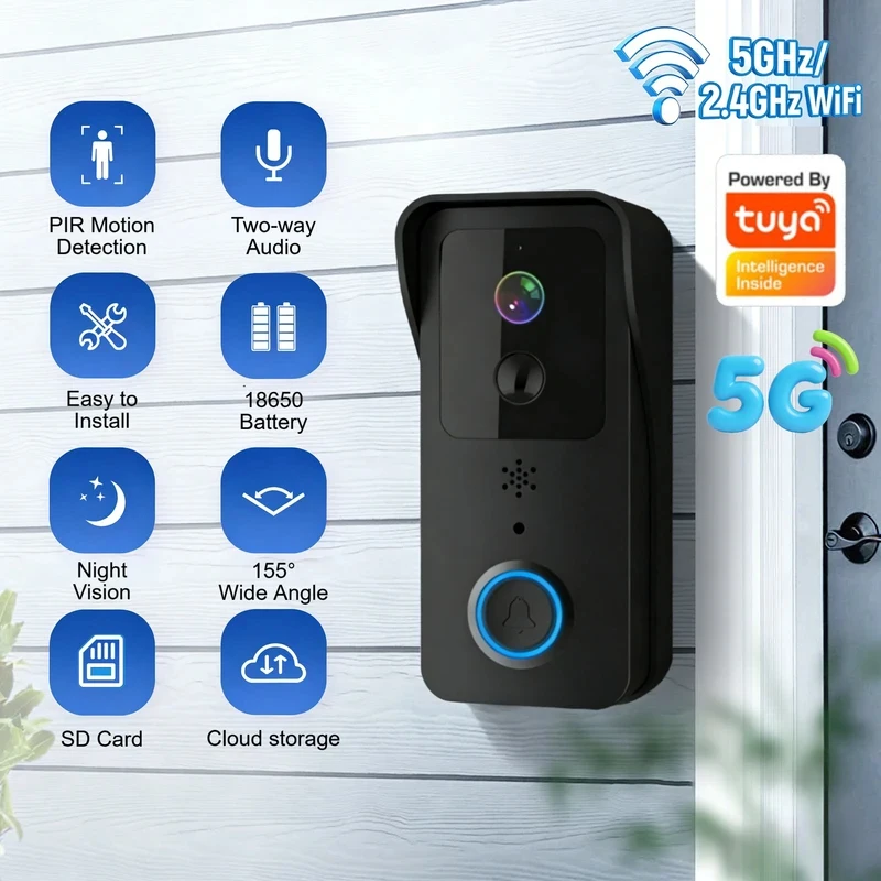 5g-24g-wifi-video-doorbell-1080p-tuya-smart-outdoor-wireless-intercom-waterproof-wireless-camera-pir-motion-ringing-bell