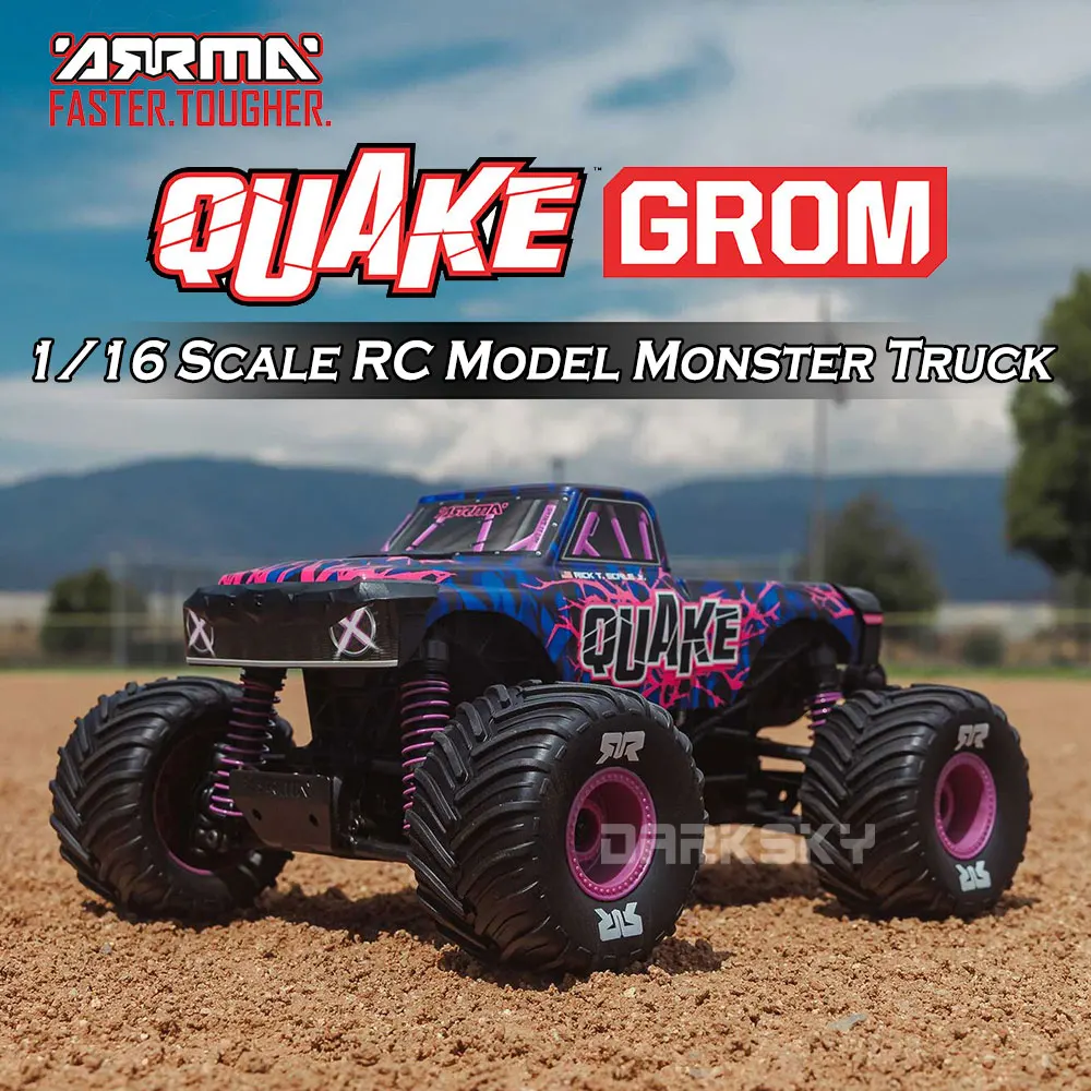 

ARRMA QUAKE GROM 1/16 RC Electric Remote Control Model Car Monster Truck 4WD Brushed RTR Adult Children's Toys