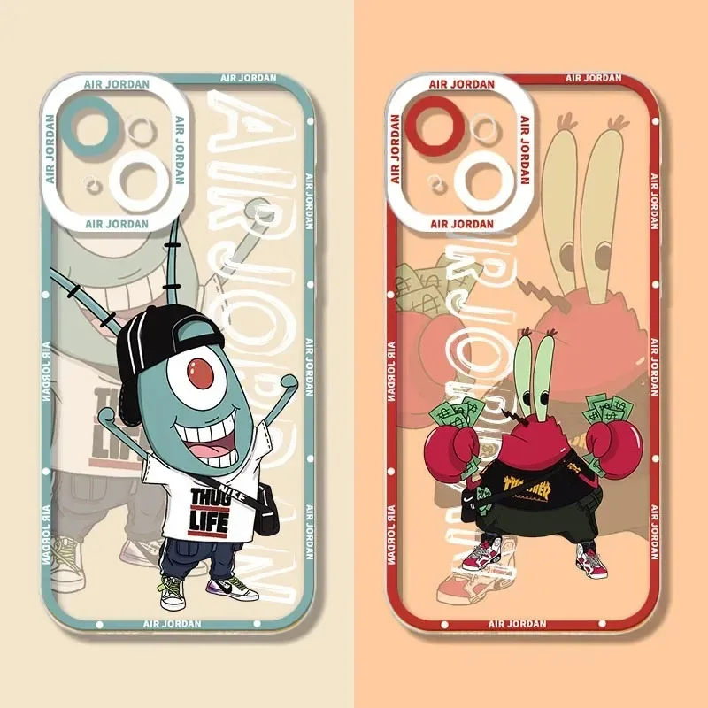 Cute SpongeBobs Patrick Star Case For Samsung Galaxy S24 S23 S22 Ultra S21 S20 FE Note 20 10 Plus A15 A25 A35 A55 Silicone Cover