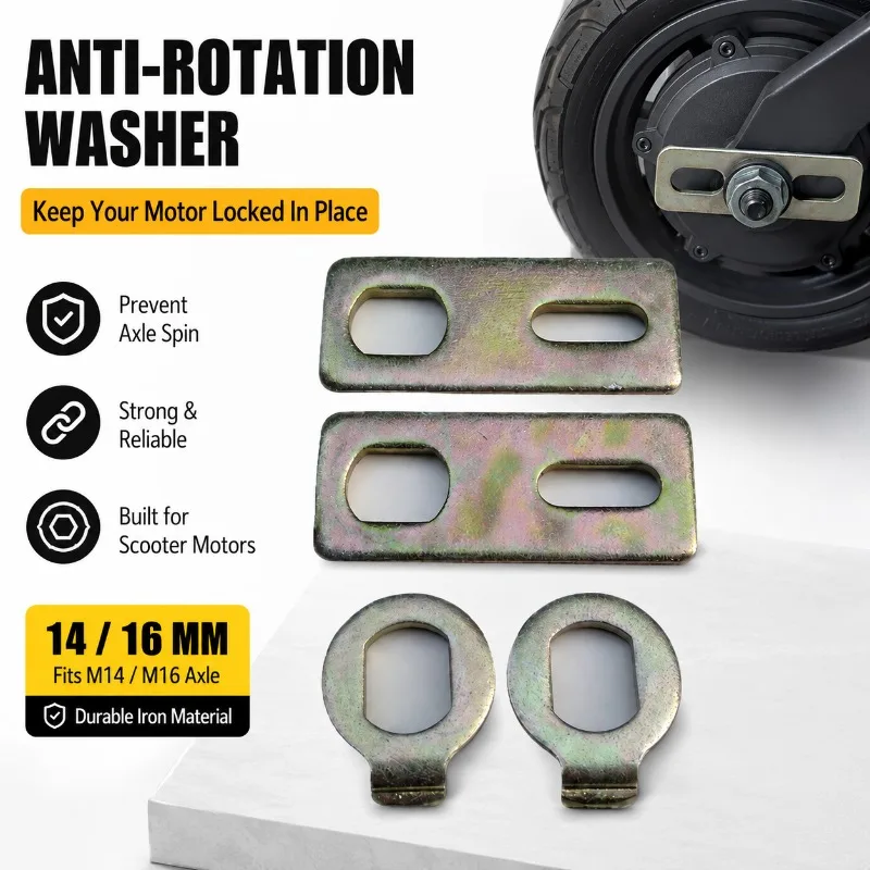 Electric Bike Motor Anti-rotation Washer, M14/M16 Fastening Gasket, Anti-turn Retaining Plate, Durable Motor Fixing Shim