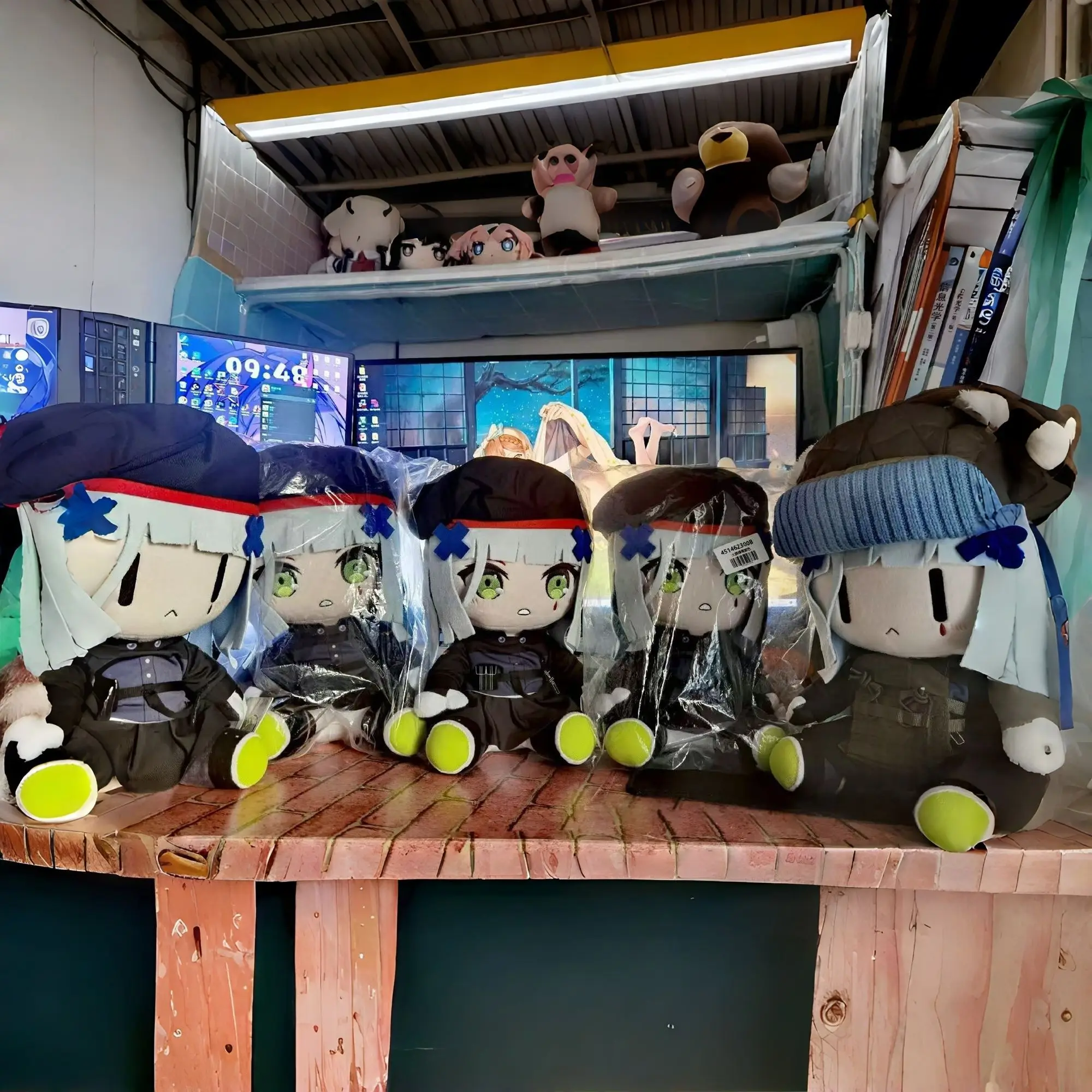 New Anime Girls Frontline HK416 Sitting Posture Plush Doll Cute Soft Stuffed Idol Figure Cotton Plushies Decor Pillows Kids Gift
