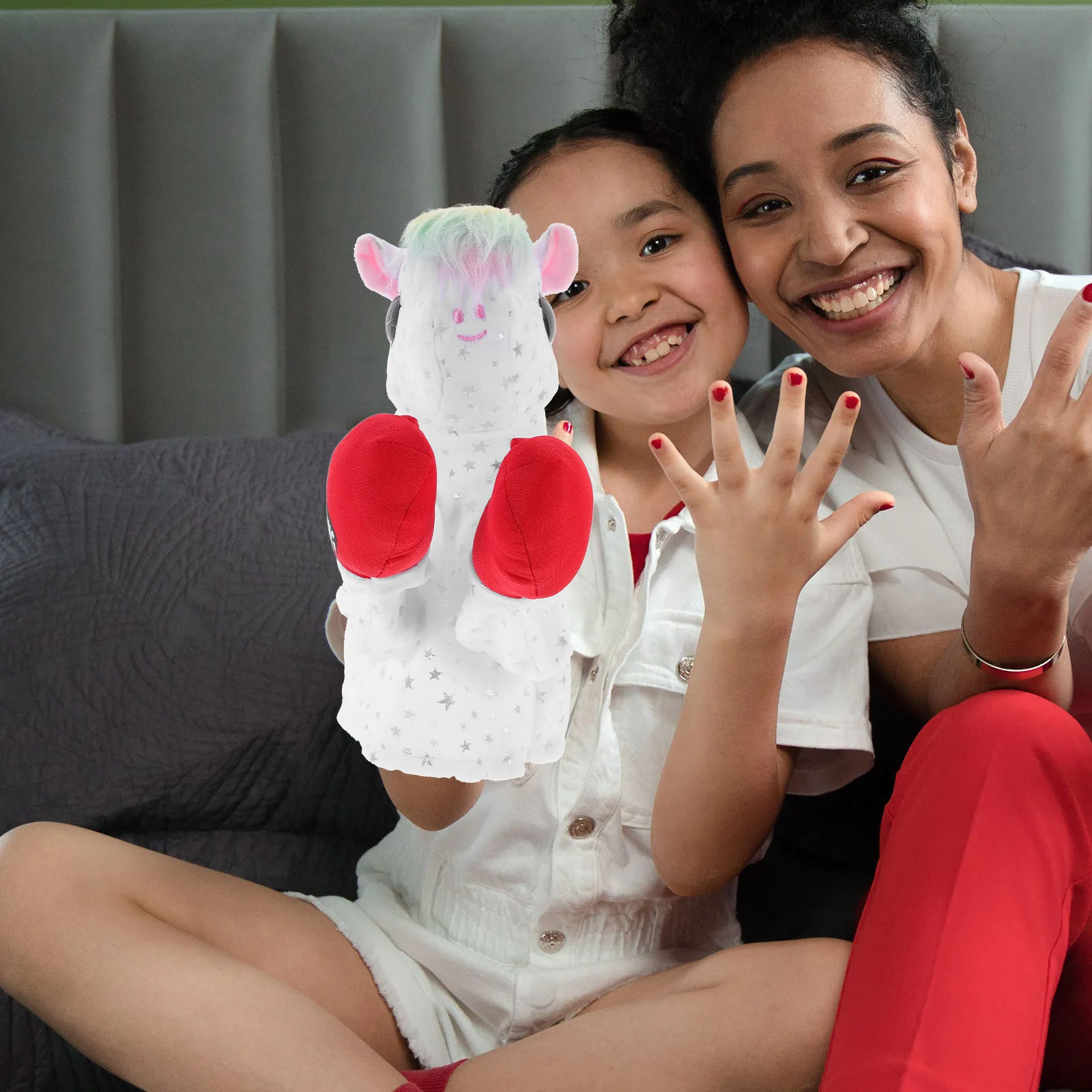 

Interactive Boxing Animal Hand Puppet Unicorn Design Encourages Parent Child Friends Bonding Sound Effects Creative Play