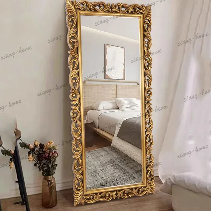 Funky Floor Mirror Square Luxury Long Men Bathroom Girls Bedroom Standing Full Body Mirror Modern
