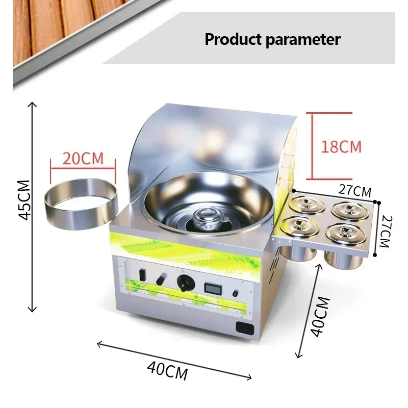 Stainless Steel Luxury Diy Handmade Cotton Candy Making Machine Fancy Drawing Cotton Candy Machine 12V