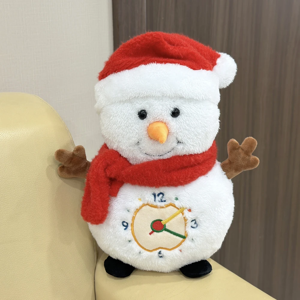 Reloj colgante de muñeco de nieve, reloj de pared electrónico de Navidad para el hogar, sala de estar, dormitorio, decoración de escritorio, alarma de diseño de Papá Noel