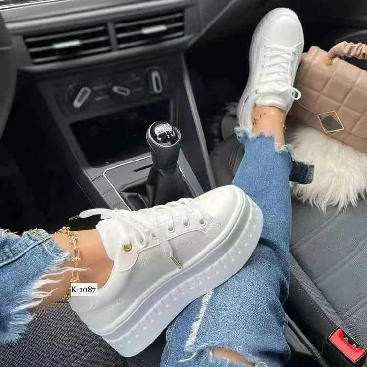 Ladies Lace-up Casual Women\'s Sneakers Autumn Winter 2023 Zapatillas Mujer Trainers Leisure of Female Shoes Platform Women Shoes