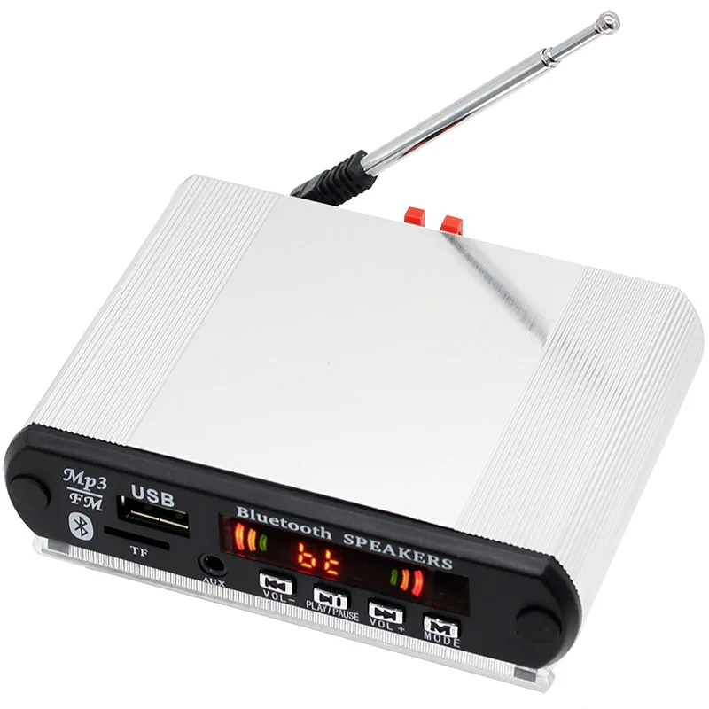 Player Module for MP3 Bluetooth Decoder Board, 2*15W Dual Channel FM Radio with TF U Disk AUX