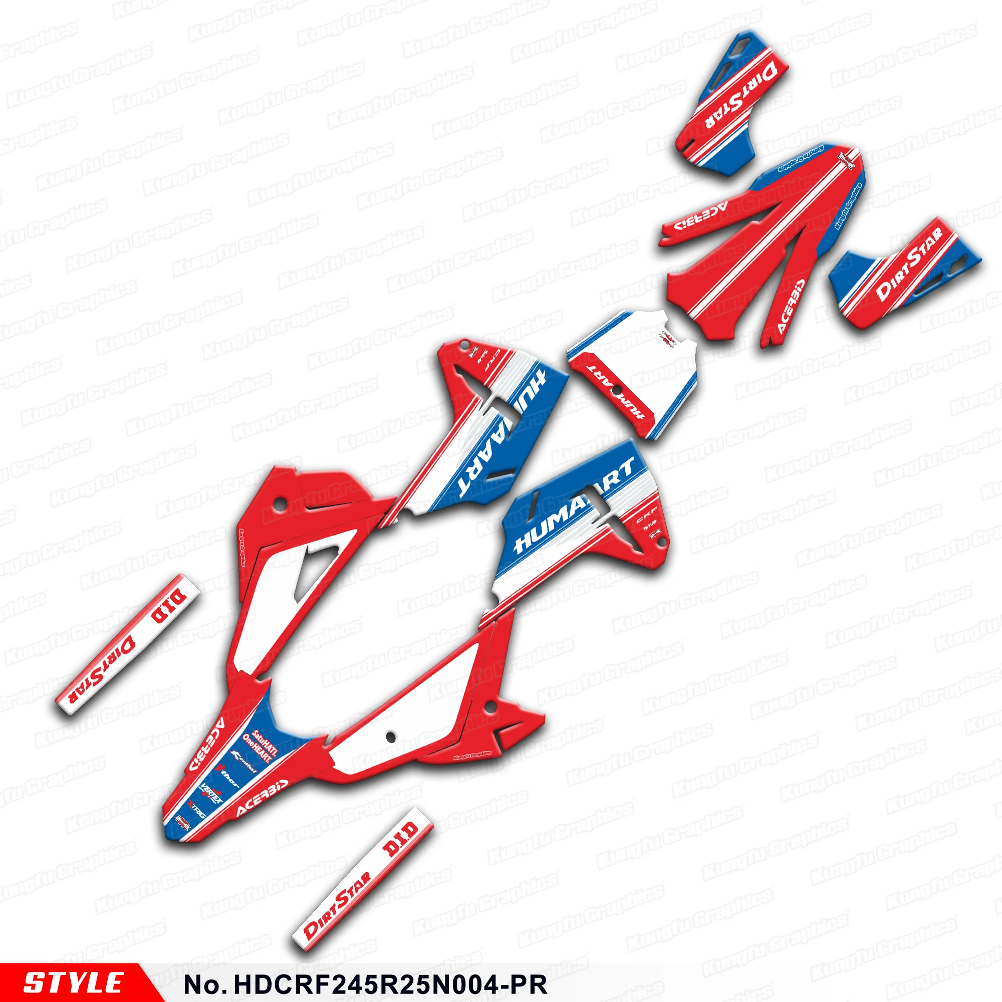 

Графические наклейки JY RACING MX в комплекте для Honda CRF250R CRF450R CRF 250R 450R 2025 года, модифицированные, HDCRF245R25N004-PR