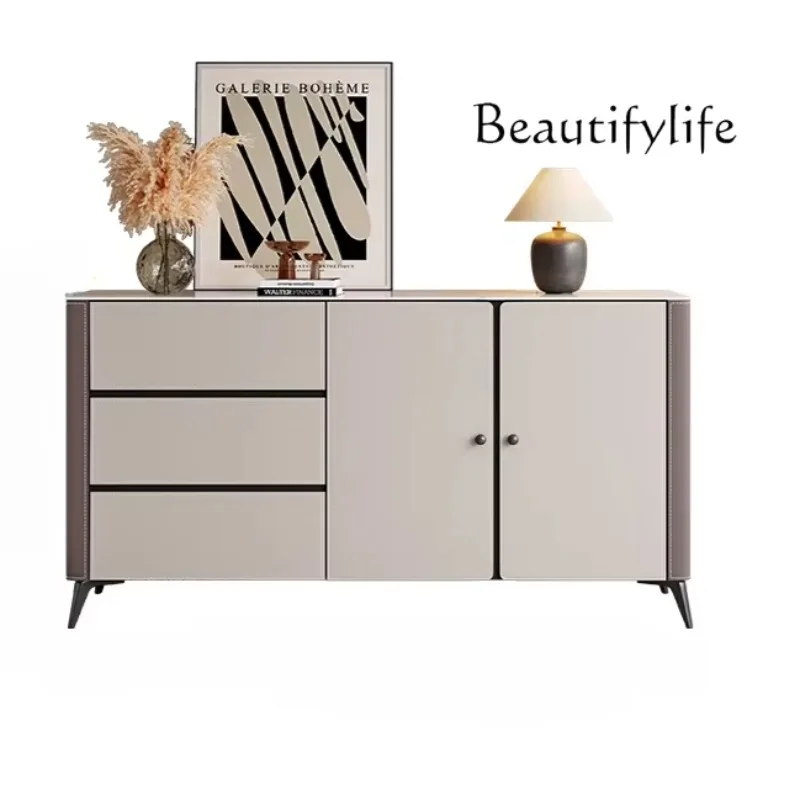 X35 Home French Rock Side Cabinet Light Luxury Master Bedroom Secret Cabinet Living Room Storage Against The Wall Bedside Cabin