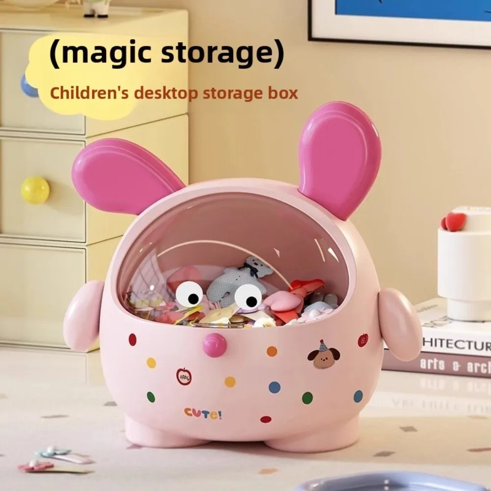 

Large Capacity Plastic Trash Can with Lid for Home Office Desktop Storage Multifunctional Cute Style Waste Bin for Room
