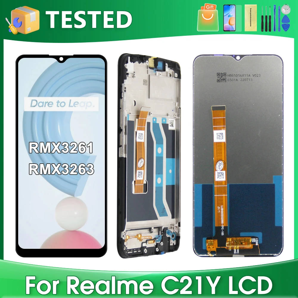 6.5''For OPPO Realme C21Y For RealmeC21Y RMX3261 RMX3263 LCD Display Touch Screen Digitizer Assembly Replacement