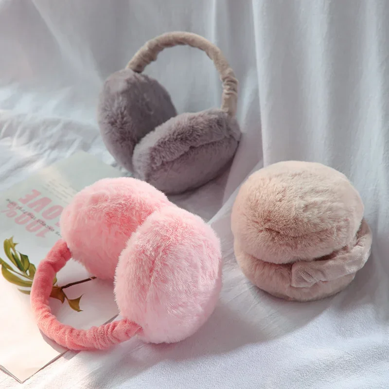 

Fashion Solid Color Earflap Outdoor Cold Protection Ear-Muffs Ear Cover Soft Plush Ear Warmer Winter Warm Earmuffs for Women Men