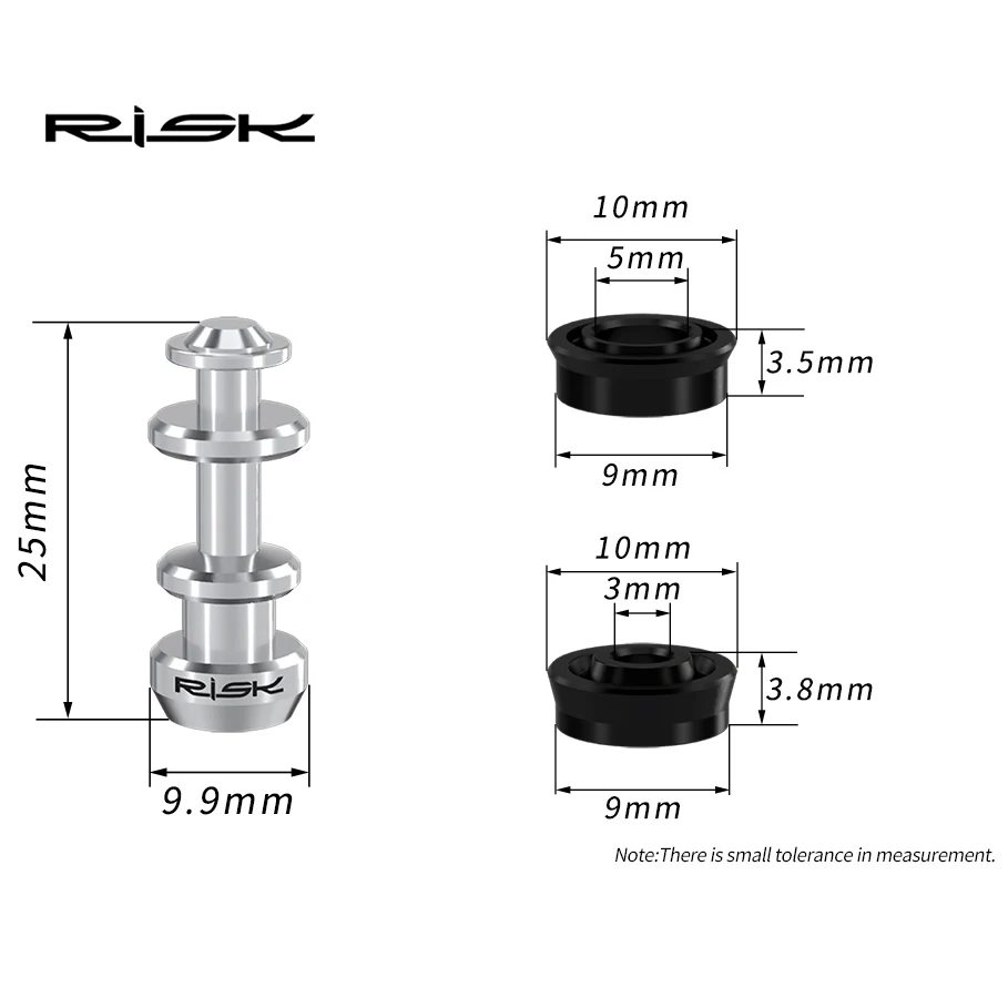 RISK Titanium Alloy Brake Lever Piston for XT SLX, Bike Brake Lever Sealing Ring Piston Repair Parts,Bicycle Cycling Accessories