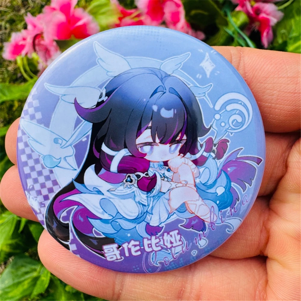 

58 мм значок-подвеска SPTE с оловянным покрытием по игре Genshin Impact (Колумбина, Гипоселения, Дамселет) для косплея, аксессуар, реквизит